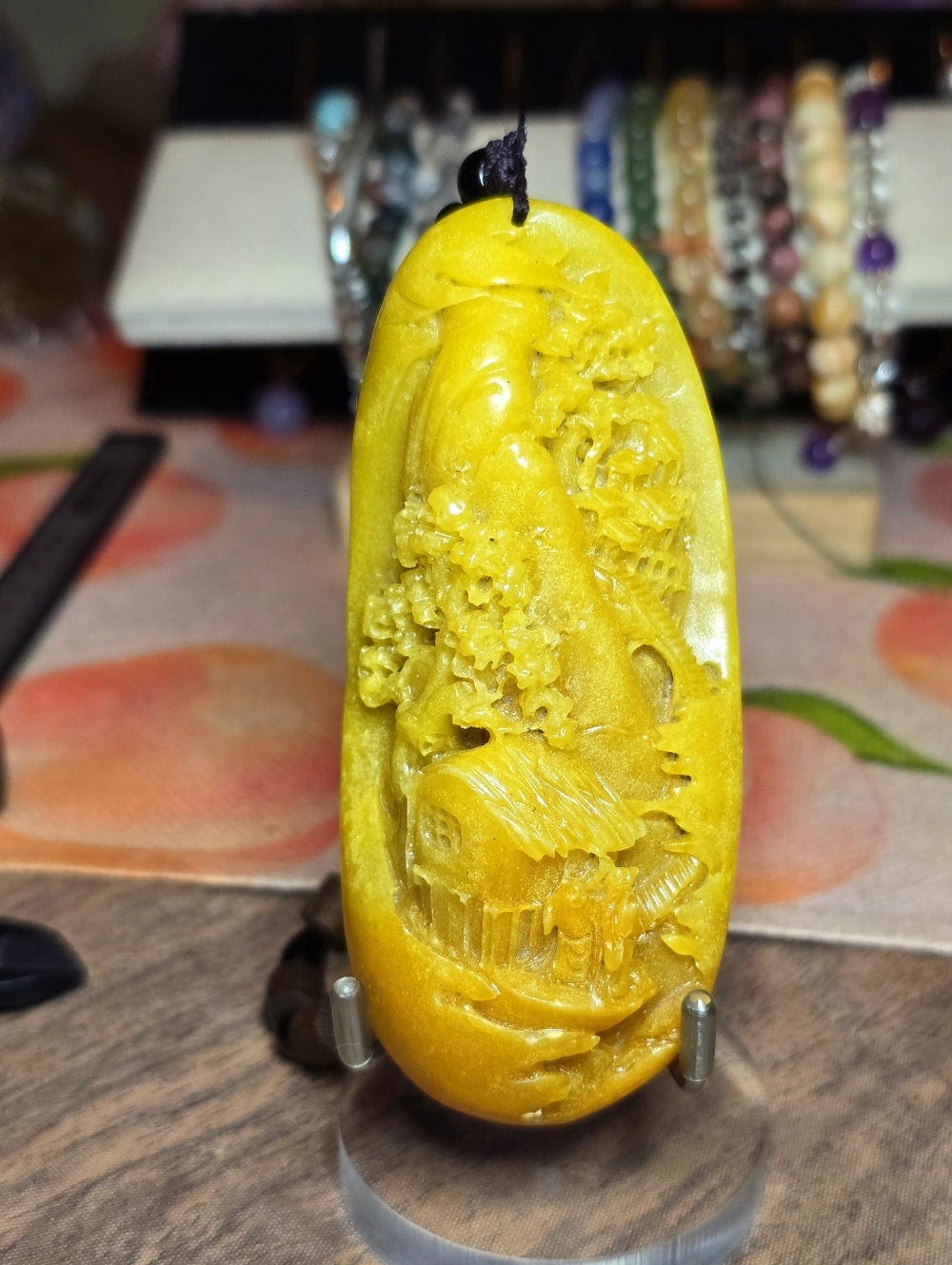 Huanglong Jade carved landscape